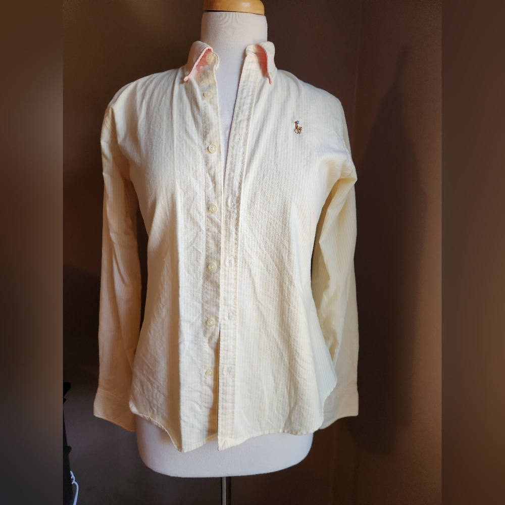 Ralph Lauren Slim Fit Button Up 4 Yellow